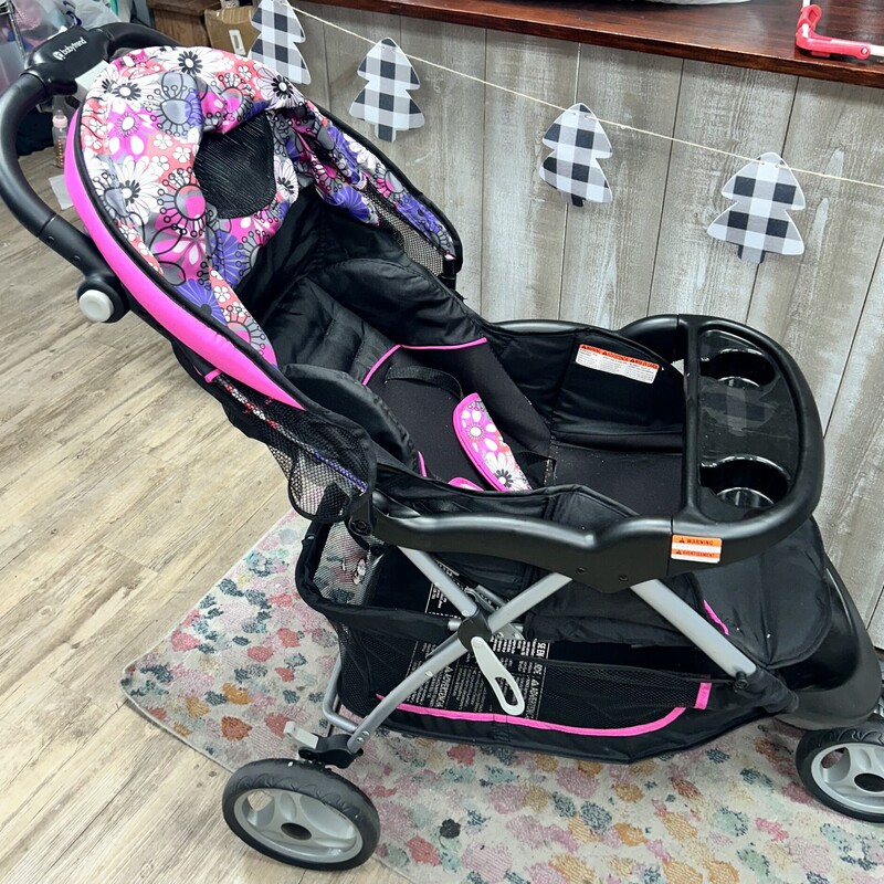 Black Floral Stroller