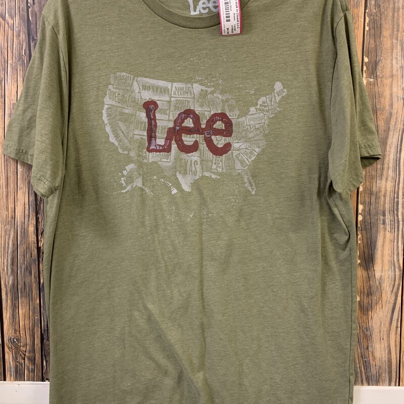 Lee Green Shirt, Green, Size: Large