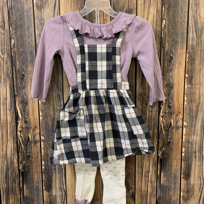 Purple Plaid Dress Outfit