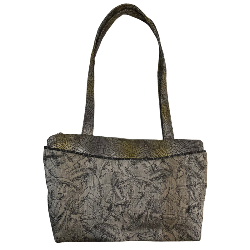 Maruca Handbag<br />
Mushroom Design<br />
Silver and Tan