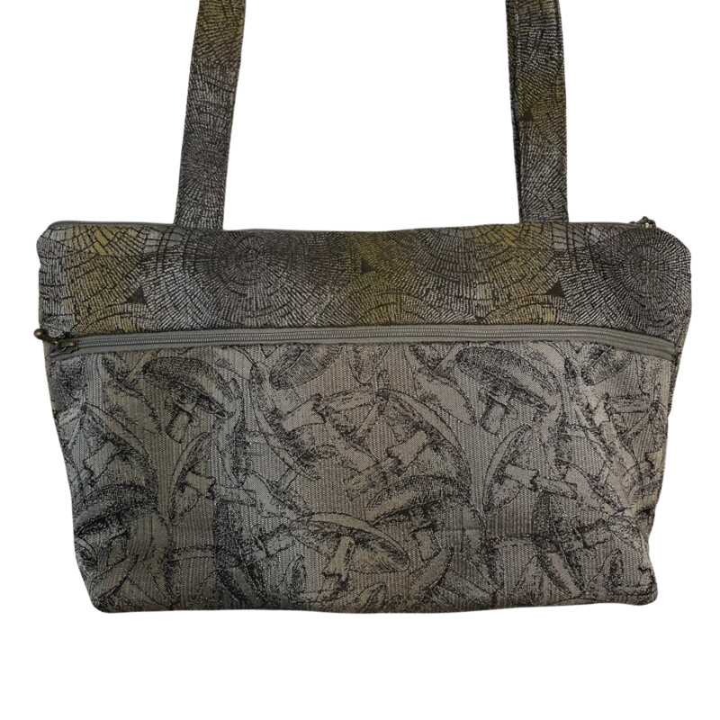 Maruca Handbag<br />
Mushroom Design<br />
Silver and Tan