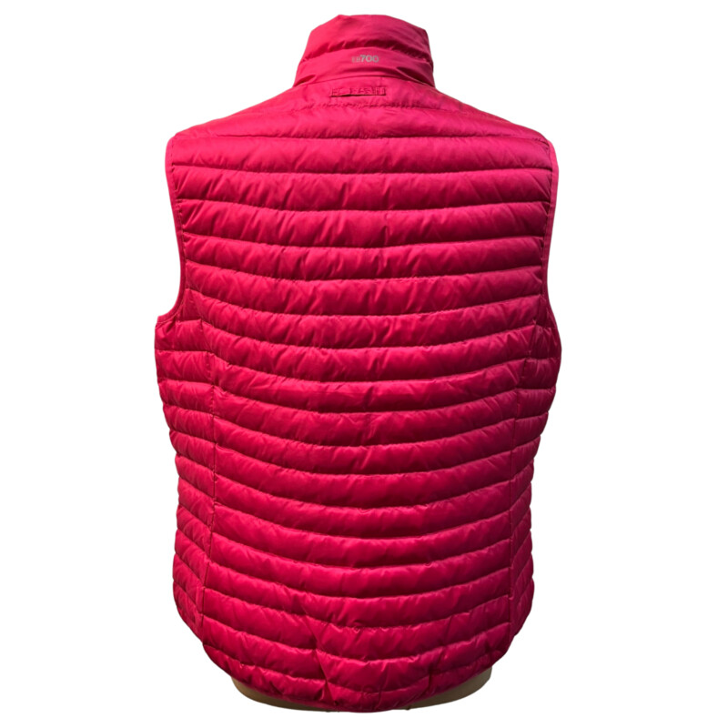 Eddie Bauer Puffer Vest<br />
Down Filled<br />
Color: Hot Pink<br />
Size: XL