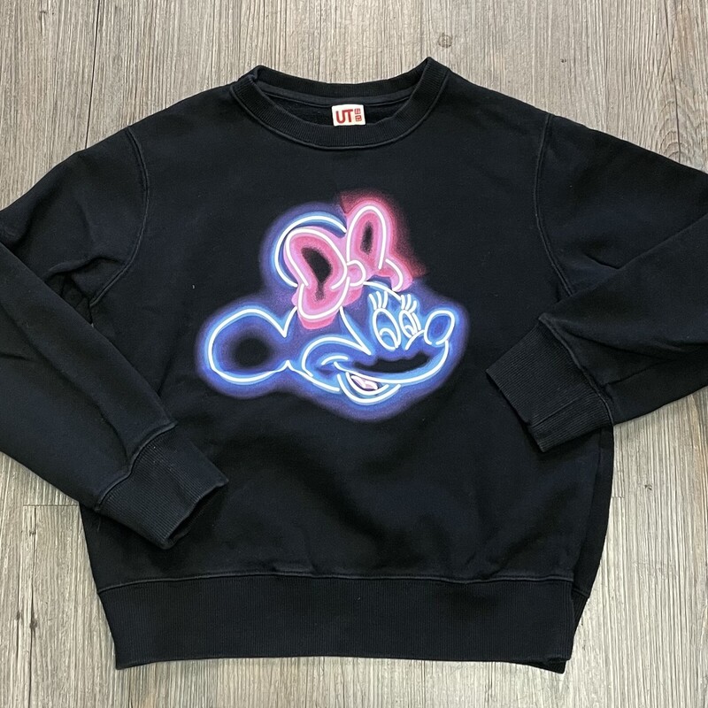 Uniqlo Sweatshirt Minnie, Black, Size: 7-8Y