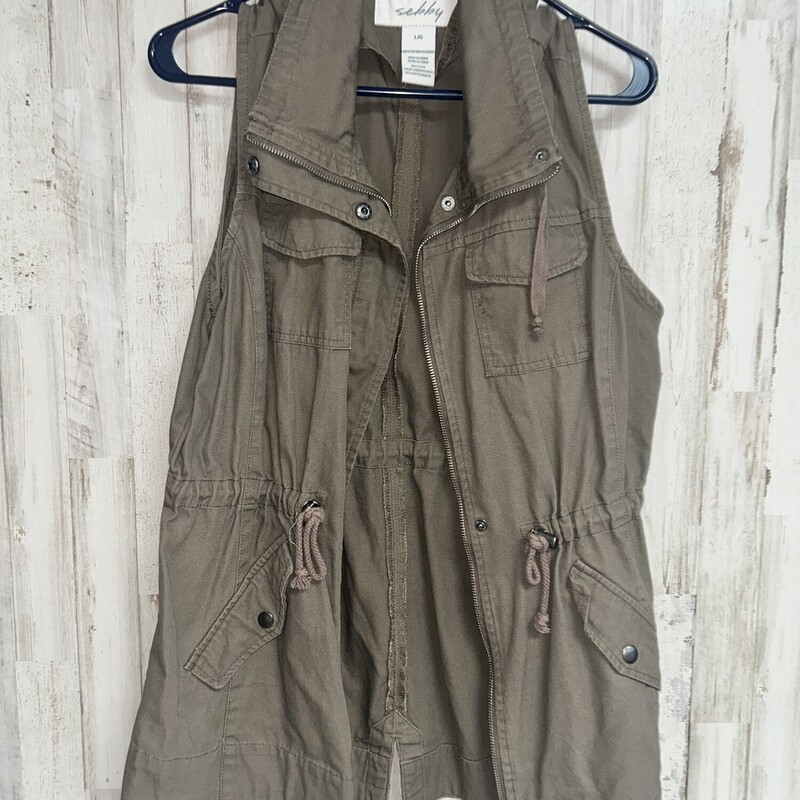 L Brown Pocket Vest