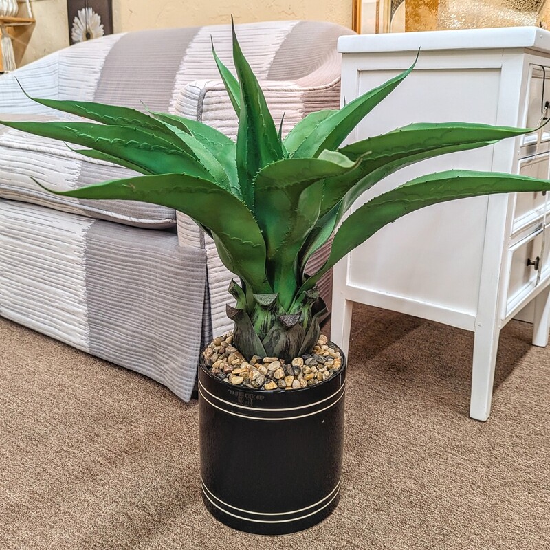 Faux Yucca Ceramic Pot