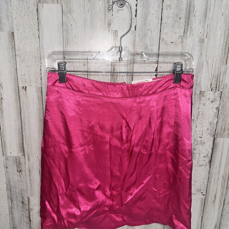 NEW S Pink Satin Skirt