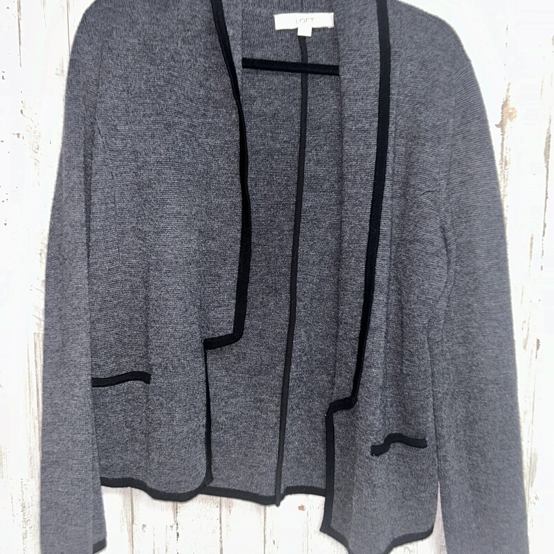 S Drk Grey Knit Cardigan