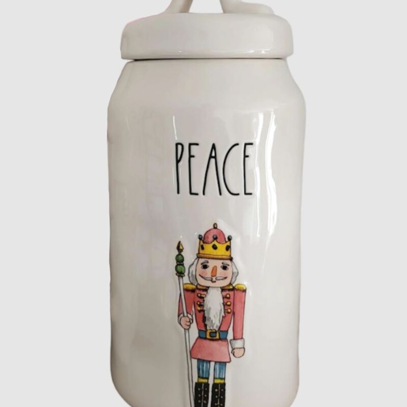 Rae Dunn Peace Nutcracker Jar
White Black Pink Size: 5 x 9.5H