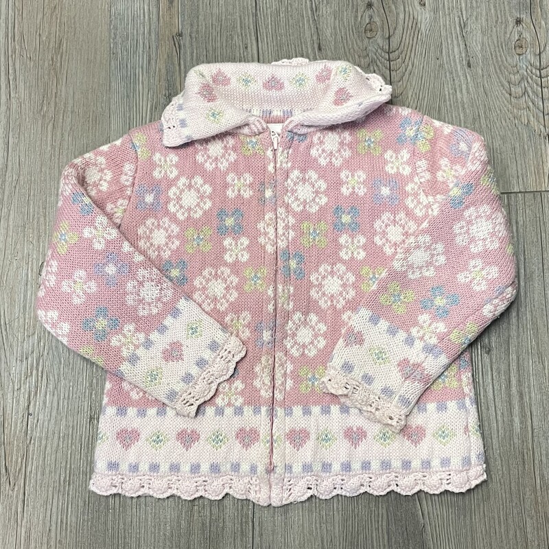 Jillians Closet Knit Swea, Floral, Size: 3-4Y