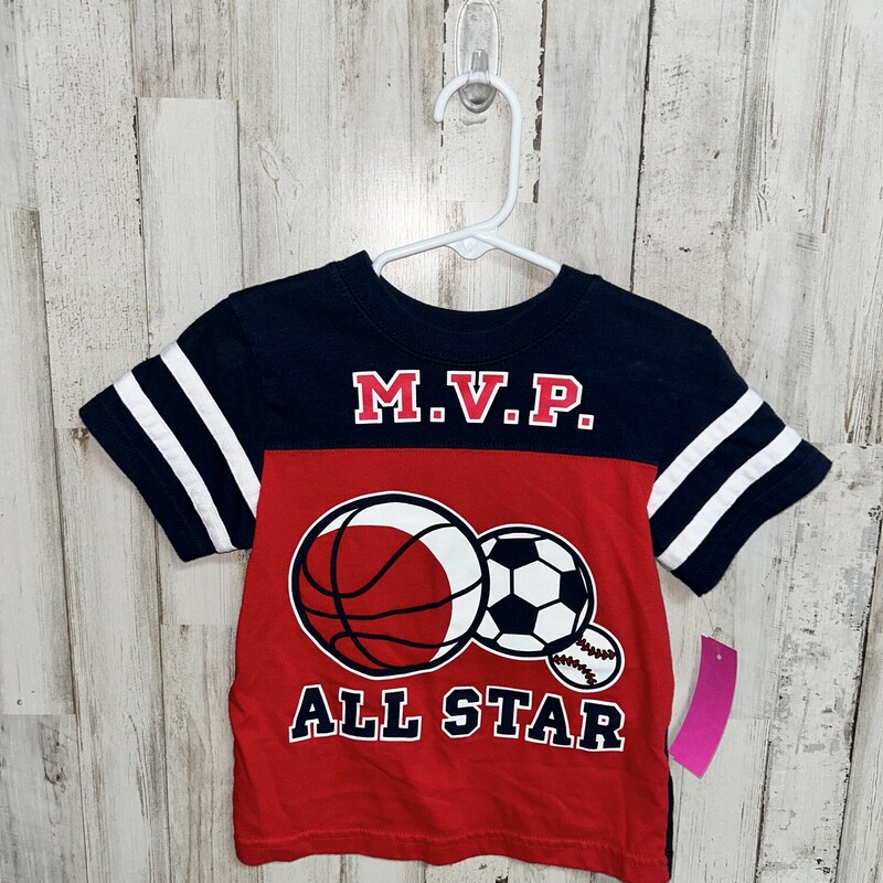 2T Red MVP Tee, Red, Size: Boy 2T-4T