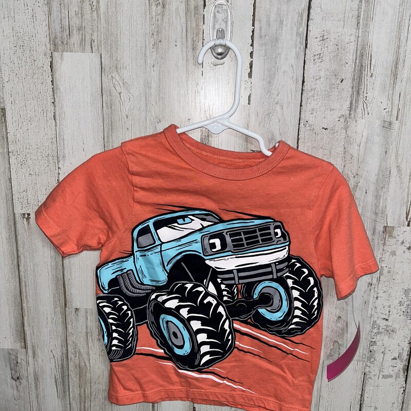 2T Coral Monster Truck T, Coral, Size: Boy 2T-4T