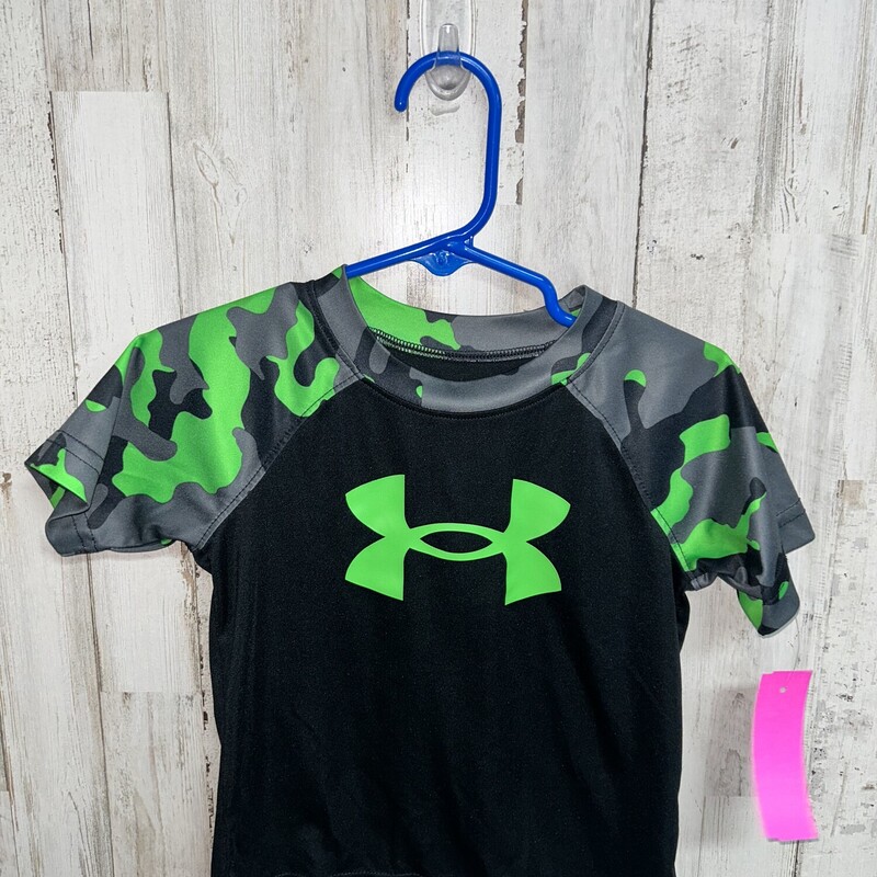 2T Green Camo Logo Tee, Green, Size: Boy 2T-4T