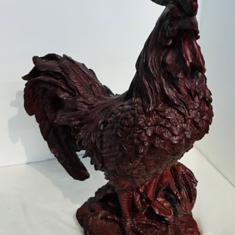 Resin Carved Look Rooster