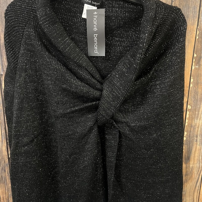 Nwt Black Silver Poncho