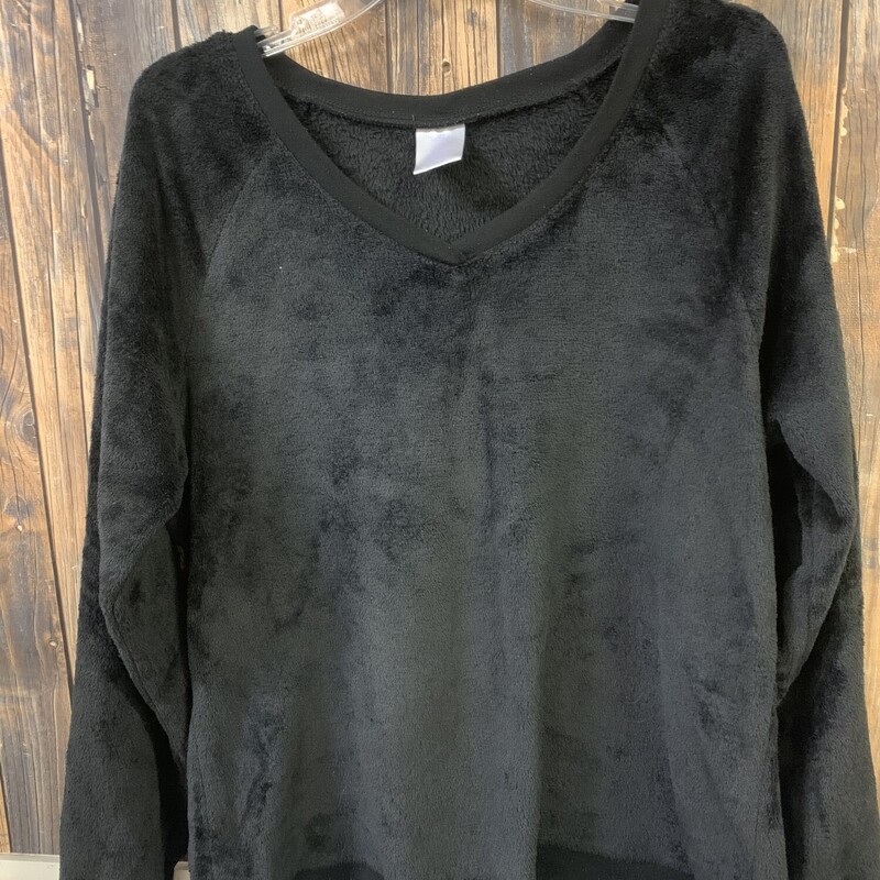 Fuzzy Black Sweatshirt, Size: XL