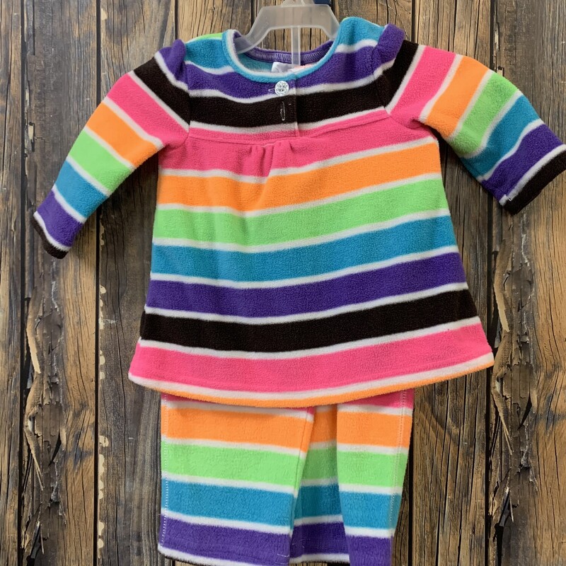 Multicolor Stripe Outfit, Size: 9m