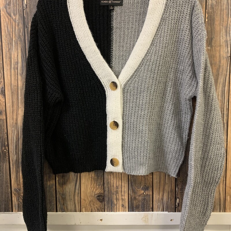 Gray/black/white Sweater, Size: L