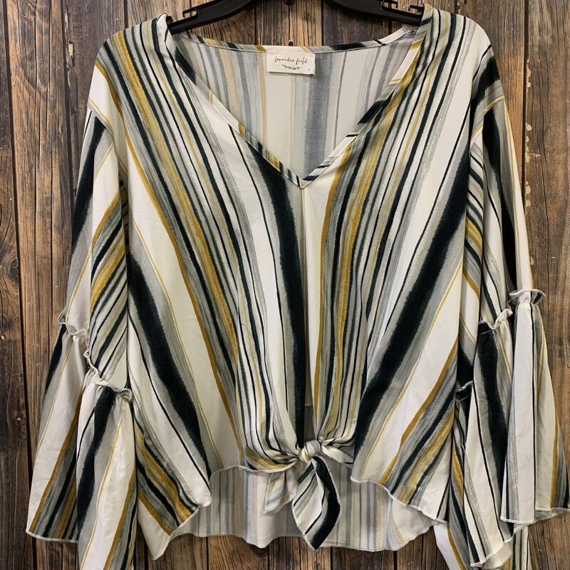 Knot Gold/black Stripe Shirt, Size: L