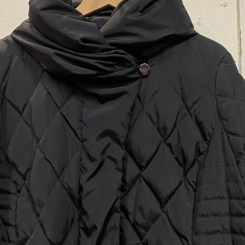 Blk Quilted Down Coat<br />
Black<br />
Size: 1X R $169