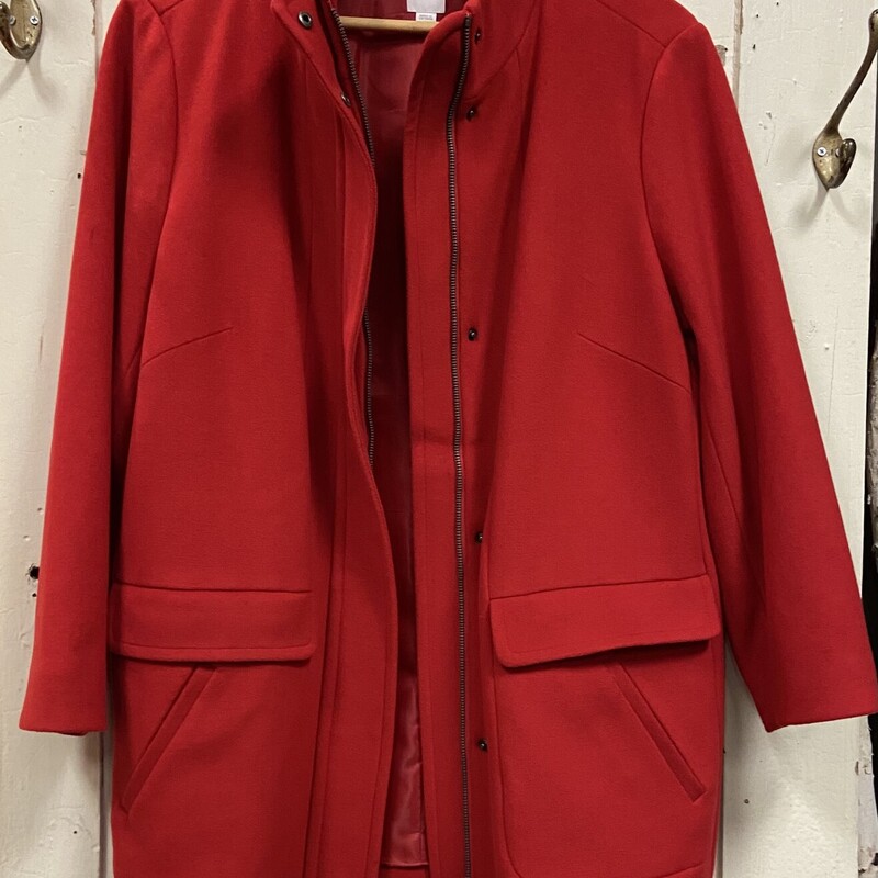 Red Zip Snap Coat<br />
Red<br />
Size: Large