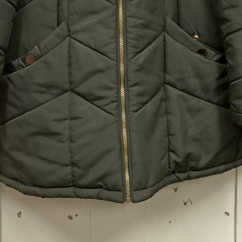 Olive Puffer Coat<br />
Olive<br />
Size: 1X