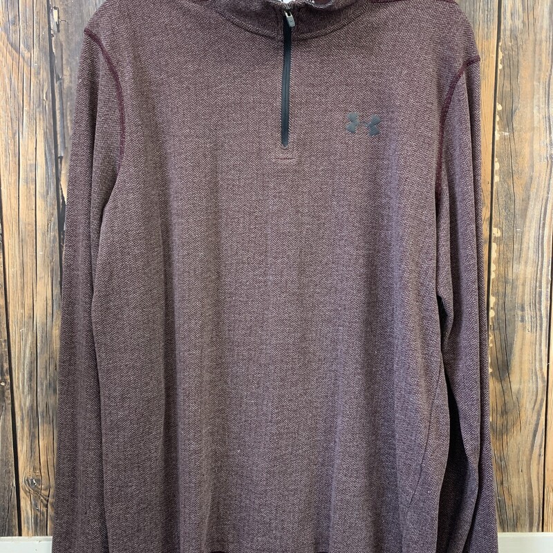 Maroon UA Halfzip, Size: L