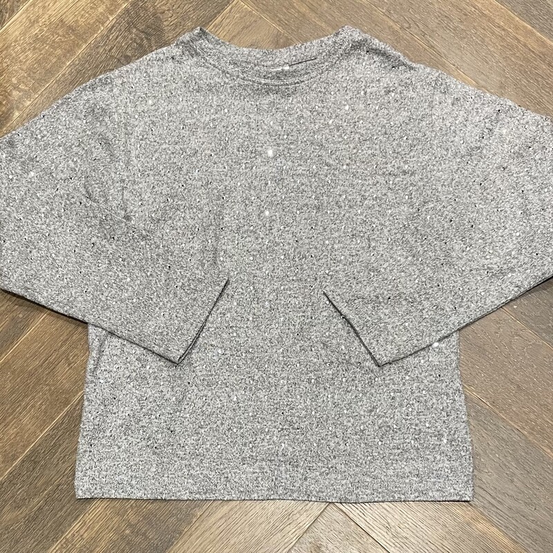 Zara Beaded Shirt LS, Grey, Size: 9Y