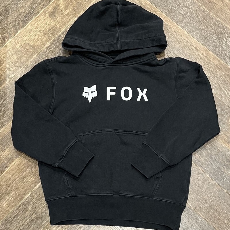 Fox Pullover Hoodie, Black, Size: 6-7Y