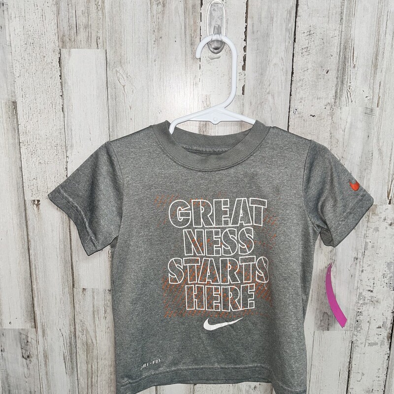 3T Greatness Starts Here, Grey, Size: Boy 2T-4T