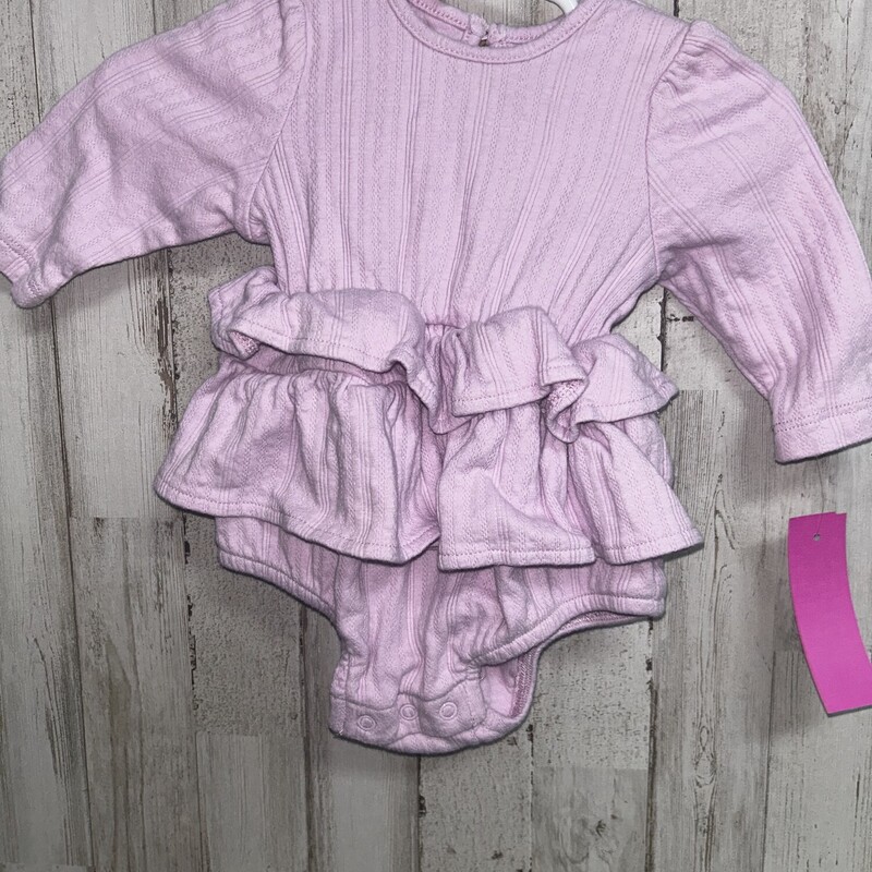 6M Lilac Ruffled Onesie