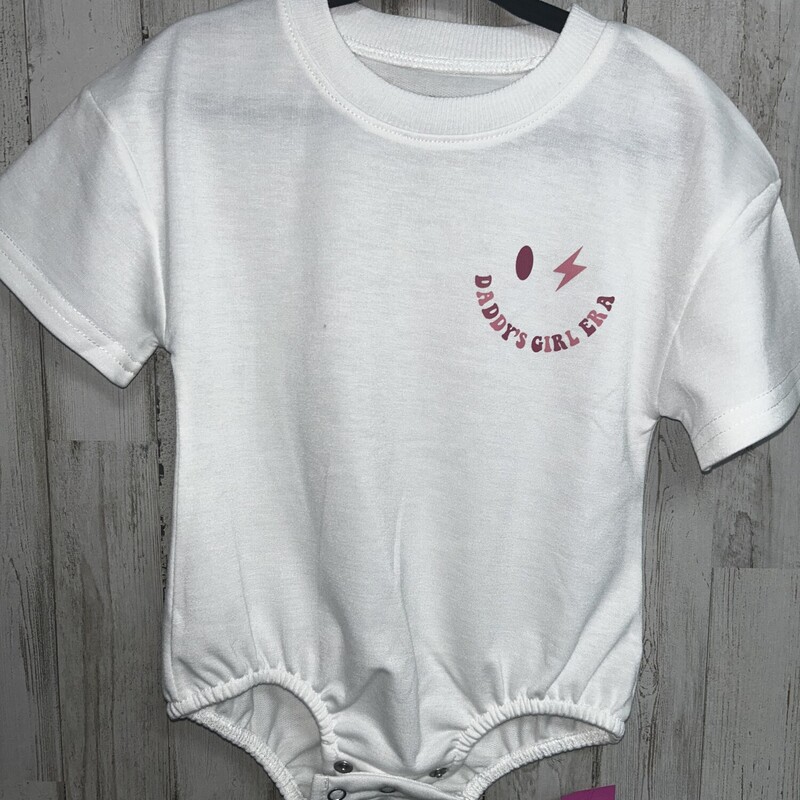 3/6M Daddys Girl Era Bubb, White, Size: Girl NB-3m