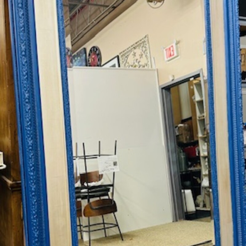 Ornate Wood Floor Mirror