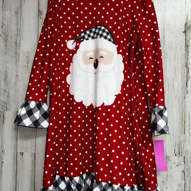 8 Red Dotted Santa Dress