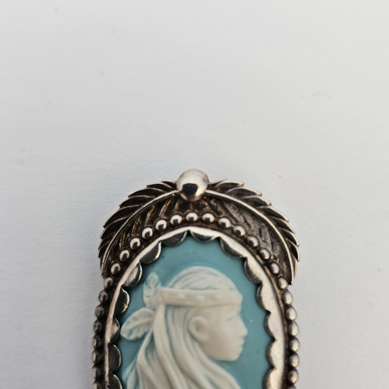 Sterling Cameo, Blue, Size: .925