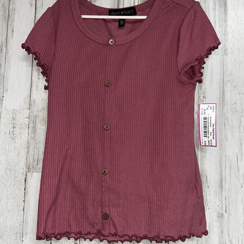 10/12 Drk Pink Button Top