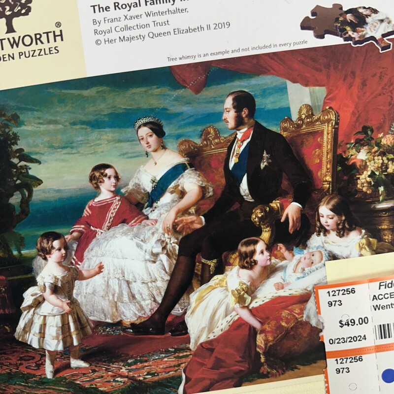 Wentworth Wood Cut Puzzle, `The Royal Family in 1846`<br />
1000pc