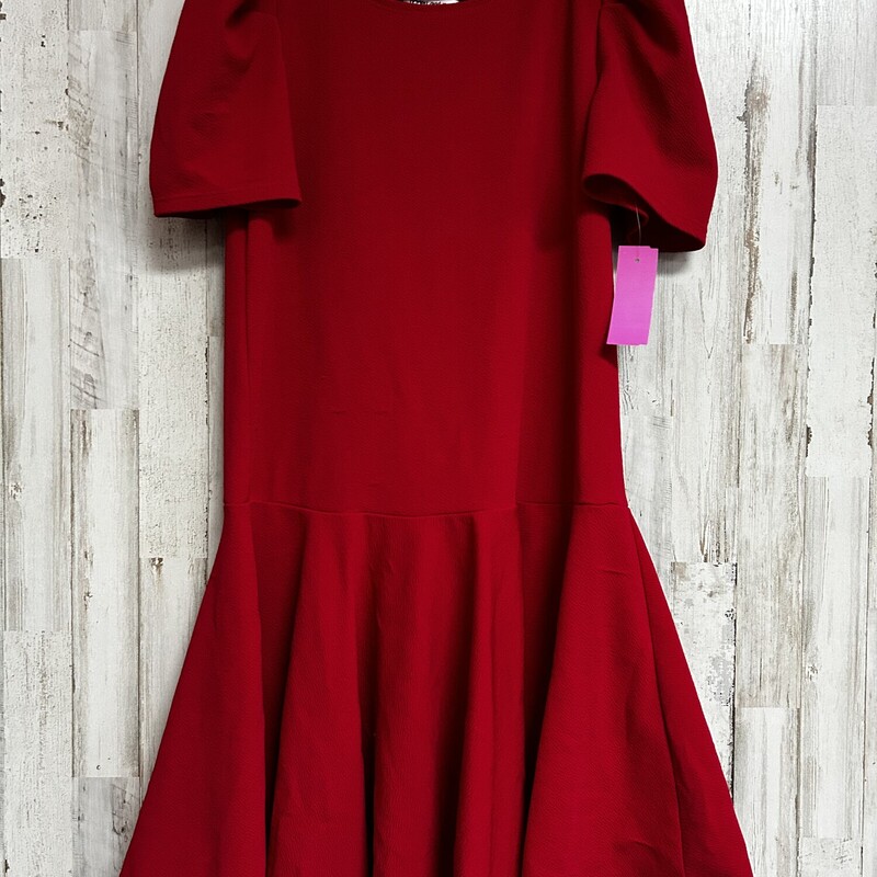 16 Red Peplum Dress