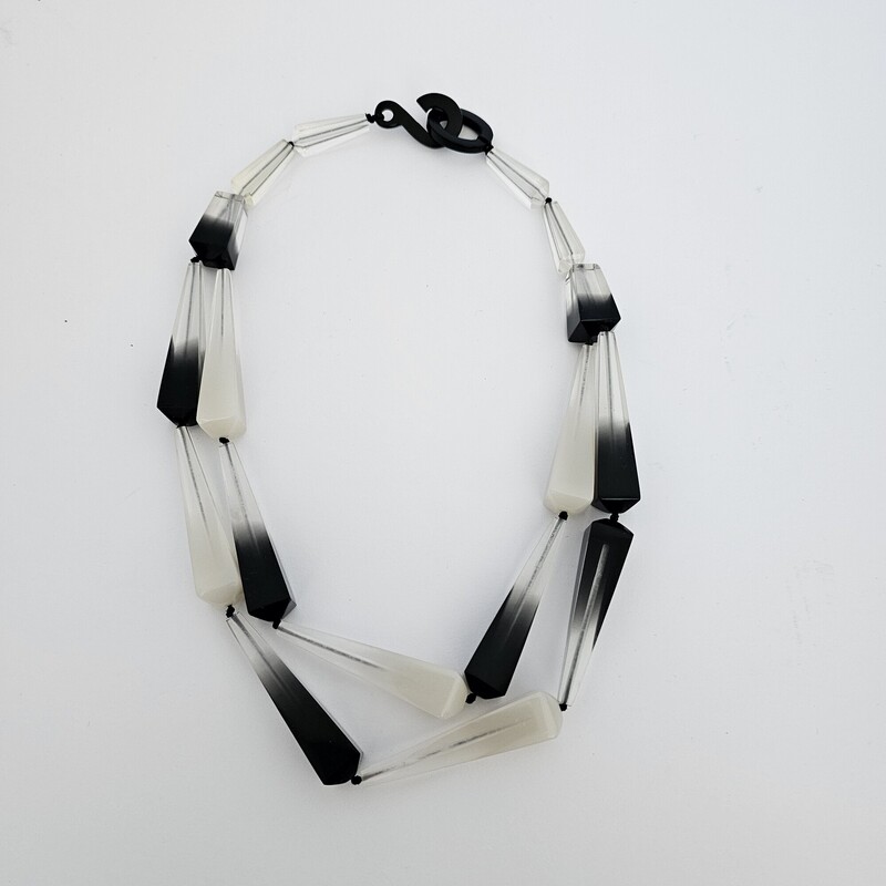 Ombre Acrylic Links, Blk/wht, Size: Double