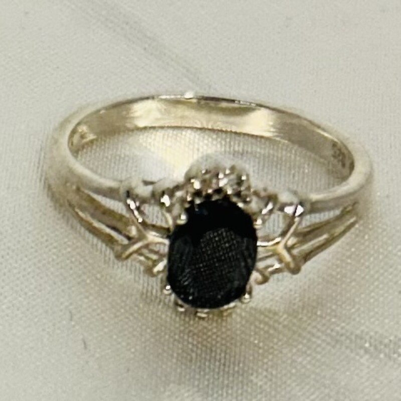 925 Black Stone CZ Ring