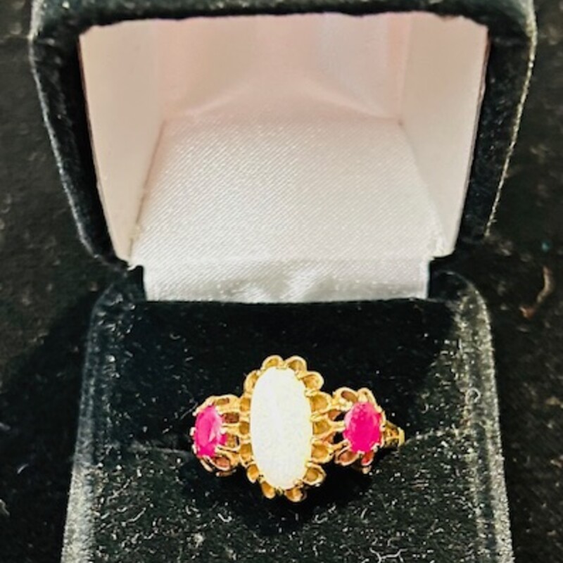 9Kt Opal Ruby Ring