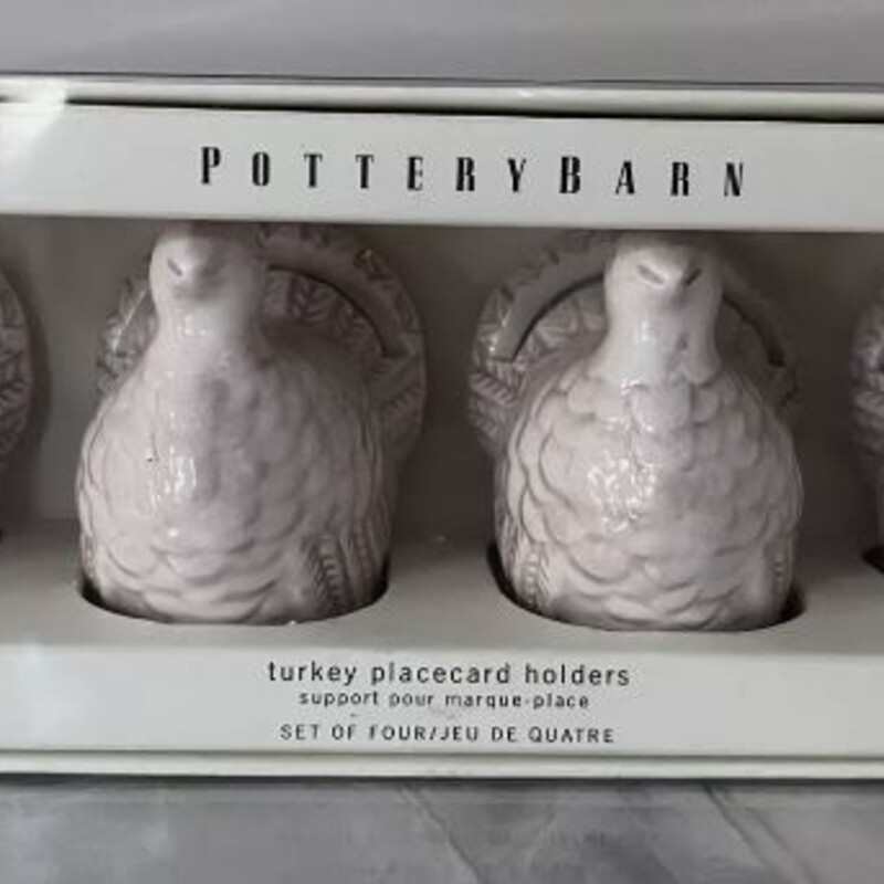 S8 Crate & Barrel Turkey Placecard Holders
Cream
Size: Small