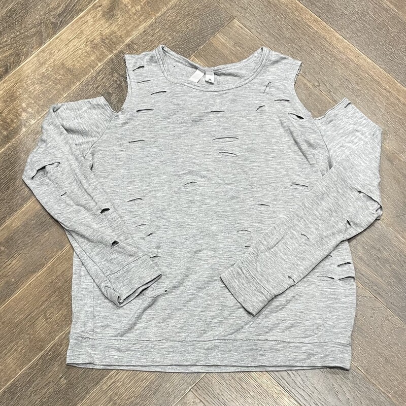 Malibu Sugar Distressed T, Grey, Size: 12Y