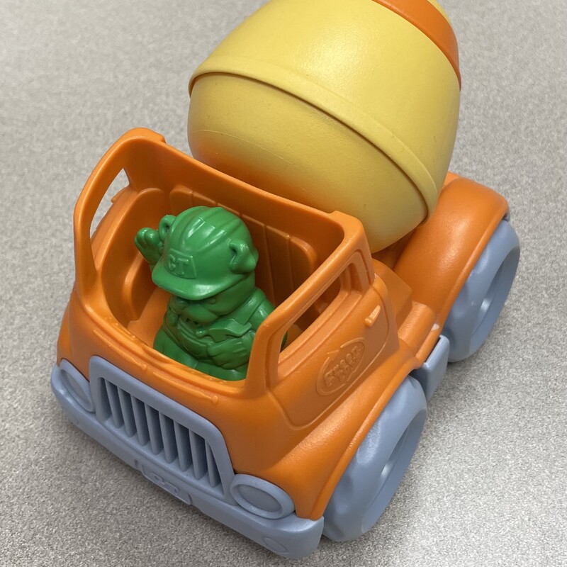 Green Toys Cement Mixer, Orange, Size: Pre-owned