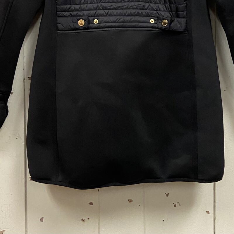 Blk Quilted Coat<br />
Black<br />
Size: Large