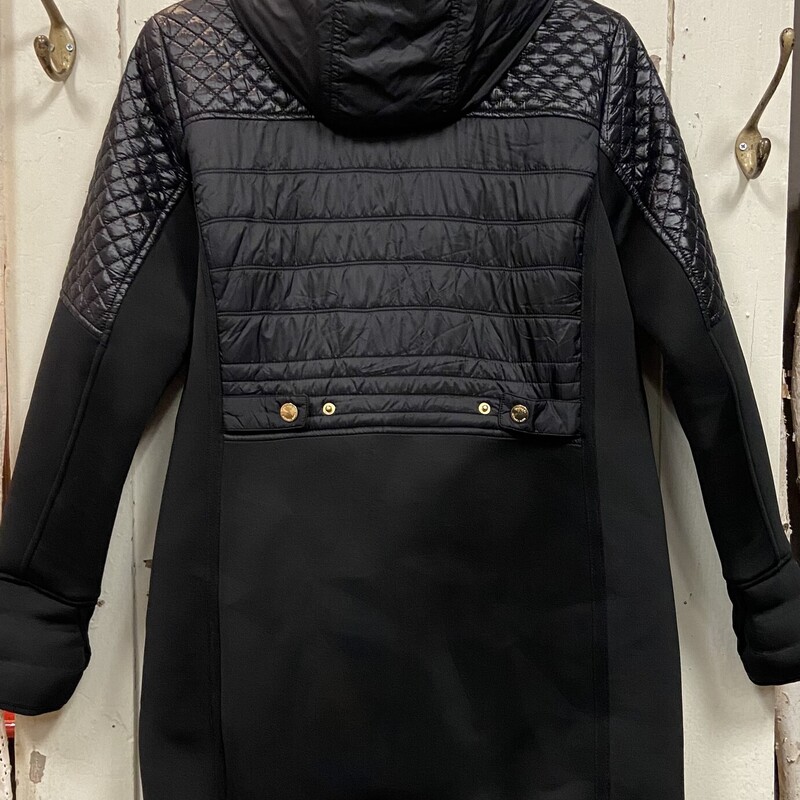 Blk Quilted Coat<br />
Black<br />
Size: Large