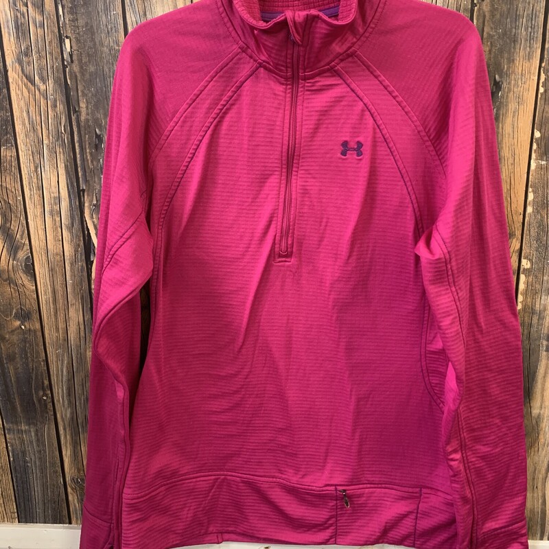 Pink UA Halfzip, Size: M