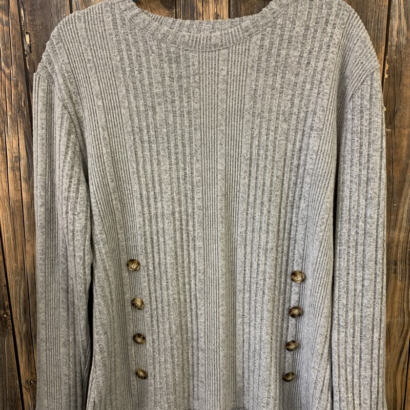 Gray Sweater W Buttons