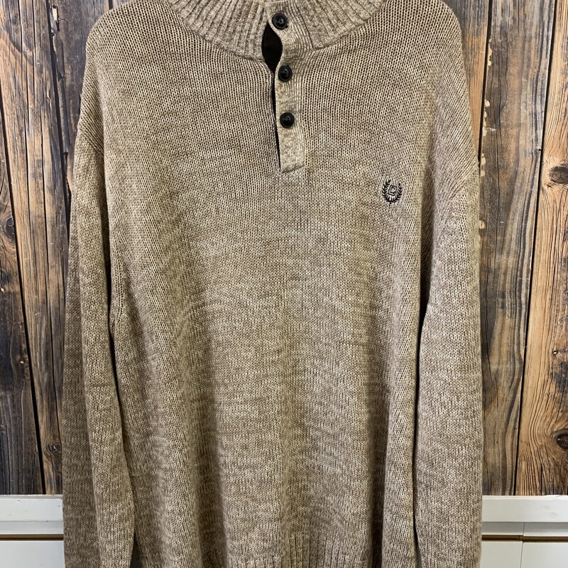 Tan Chaps Button Sweater