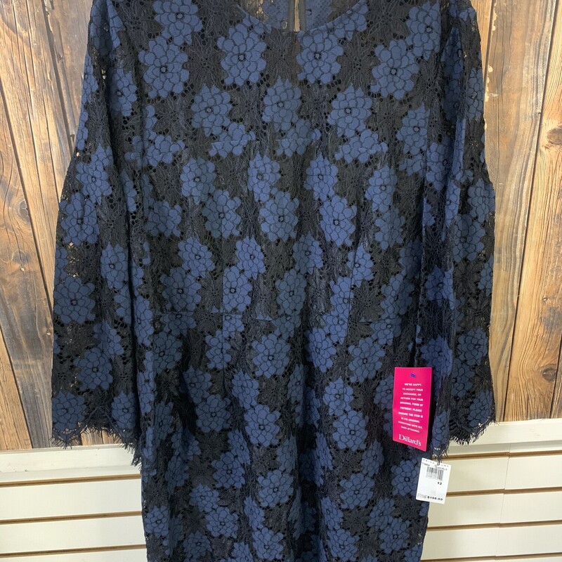 NWT Blue/black Lace Dress