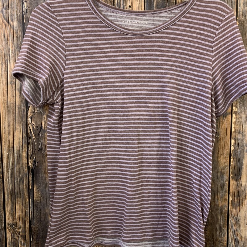 AE Purple Stripe Shirt, Size: L